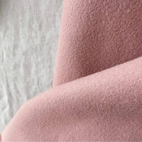 Light blush pink long peacoat / overcoat - Picture 3 of 5